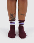 Chaussettes Ribbed Baggu Mahogany Stripe - Ex - voto