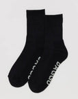 Chaussettes Ribbed Baggu Noir - Ex - voto
