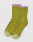 Chaussettes Ribbed Baggu Olive Mix - Ex - voto