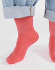 Chaussettes Ribbed Baggu Watermelon Pink - Ex - voto