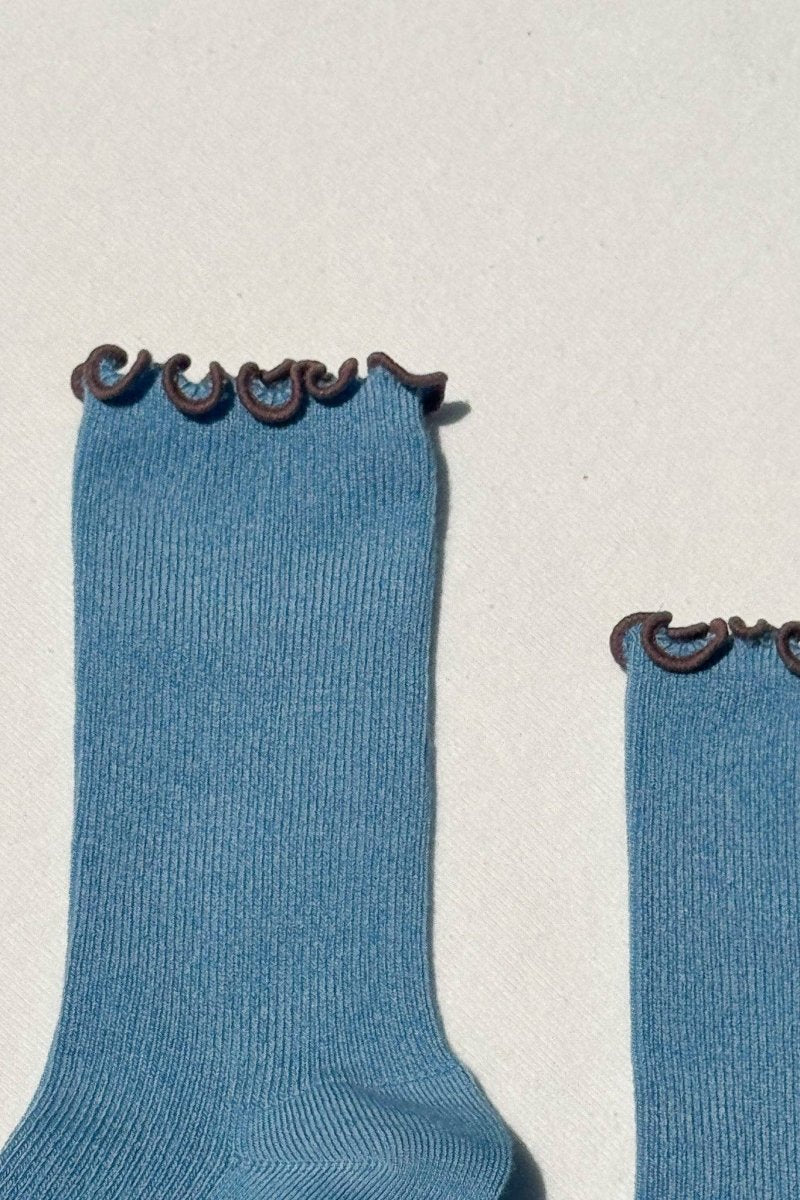 Chaussettes Ruffled Modal Le Bon Shoppe Bleu Poudre - Ex - voto