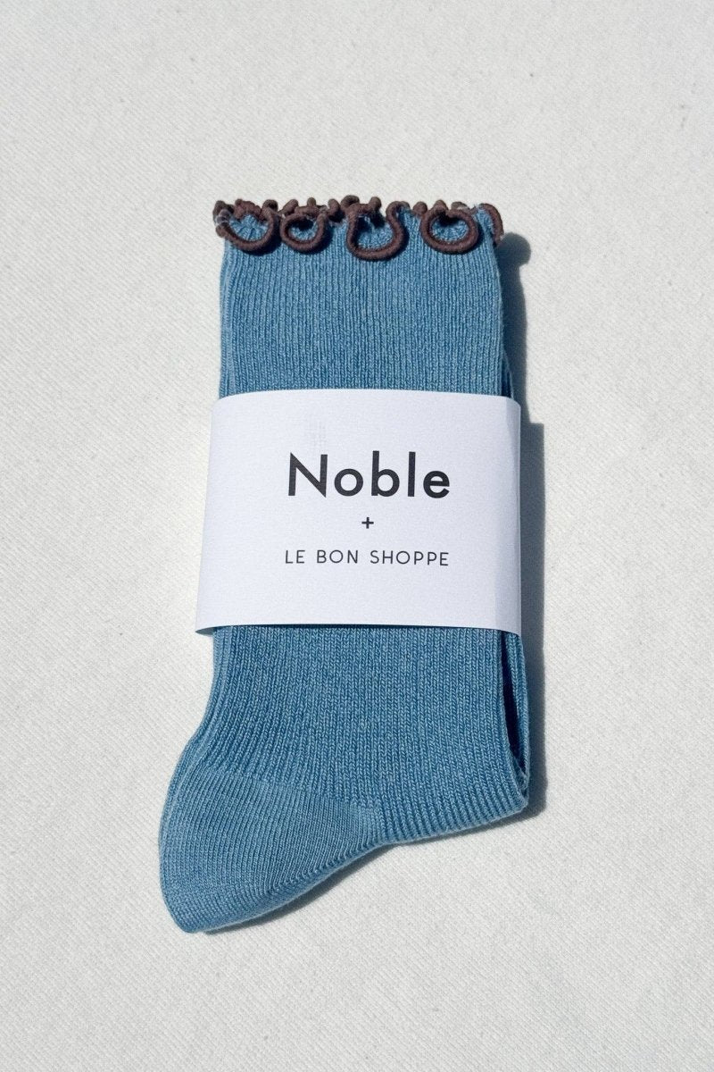 Chaussettes Ruffled Modal Le Bon Shoppe Bleu Poudre - Ex - voto