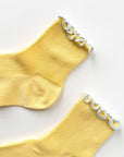 Chaussettes Ruffled Modal Le Bon Shoppe Jaune et Bleu - Ex - voto