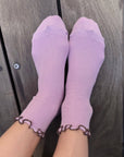 Chaussettes Ruffled Modal Le Bon Shoppe Lilas et Brun - Ex - voto
