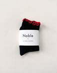 Chaussettes Ruffled Modal Le Bon Shoppe Noir et Rouge - Ex - voto