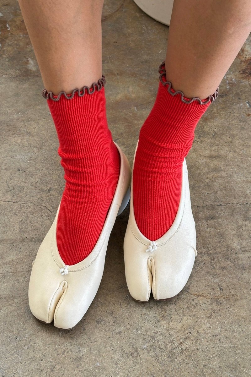 Chaussettes Ruffled Modal Le Bon Shoppe Paprika - Ex - voto
