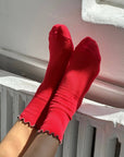 Chaussettes Ruffled Modal Le Bon Shoppe Paprika - Ex - voto