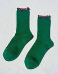 Chaussettes Ruffled Modal Le Bon Shoppe Spinach - Ex - voto