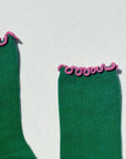 Chaussettes Ruffled Modal Le Bon Shoppe Spinach - Ex - voto