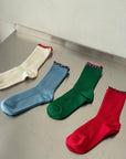 Chaussettes Ruffled Modal Le Bon Shoppe Spinach - Ex - voto
