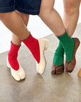 Chaussettes Ruffled Modal Le Bon Shoppe Spinach - Ex - voto