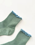Chaussettes Ruffled Modal Le Bon Shoppe Vert et Bleu - Ex - voto