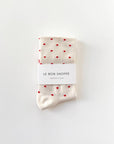Chaussettes Sneaker Blanches Pois Rouges Le Bon Shoppe - Ex - voto