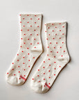 Chaussettes Sneaker Blanches Pois Rouges Le Bon Shoppe - Ex - voto