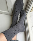 Chaussettes Sneaker Pois Le Bon Shoppe Charcoal et Noir - Ex - voto