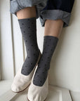 Chaussettes Sneaker Pois Le Bon Shoppe Charcoal et Noir - Ex - voto