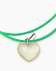 Collier Coeur Quartz Citron Luxia - Ex - voto