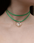 Collier Coeur Quartz Citron Luxia - Ex - voto