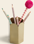Contenant à Crayons Scallop Doré Papier - Ex - voto
