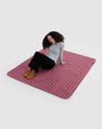Couverture Pique-Nique Puffy Baggu Azalea Pink Tartan - Ex-voto