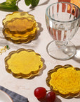 Rosha L. Daisy Amber Coasters (Set of 4)