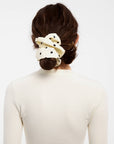 Élastique à Cheveux Chouchou Blanc à Pois Cubic - Ex - voto
