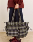 Damson Madder Eliza Bag – Navy and Green Check