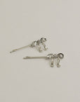 Ensemble de 2 Barrettes Bobby Pins Boucles Nar'sha Argent - Ex - voto