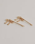 Ensemble de 2 Barrettes Bobby Pins Boucles Nar'sha Dorées - Ex - voto