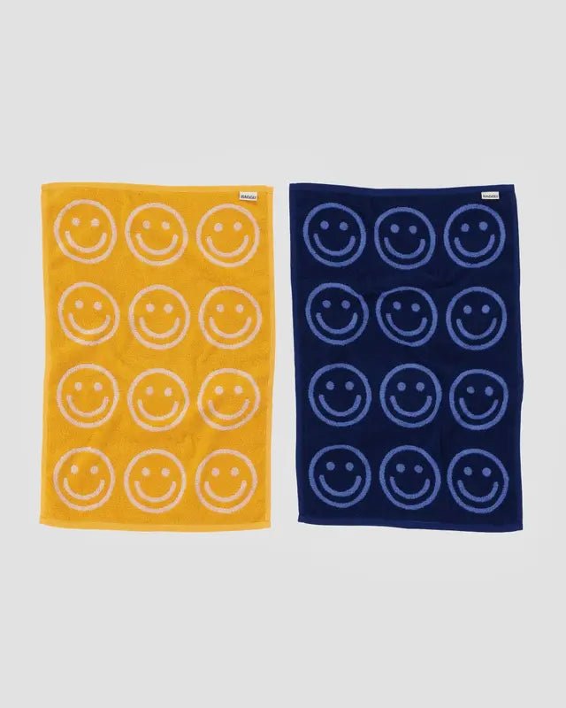 Ensemble de 2 serviettes à Mains Baggu Happy Blue Marigold - Ex - voto