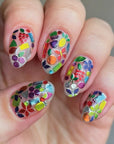 Feuille d’Autocollants pour ongles Deco Beauty - Fleurs et bijoux - Ex - voto