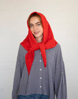 Foulard Pointelle Rouge Things Between - Ex - voto