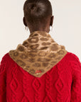 Foulard Triangulaire Damson Madder Léopard - Ex - voto