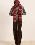 Gants Rayures Damson Madder Brun et Rouge - Ex - voto