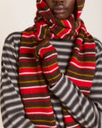 Gants Rayures Damson Madder Brun et Rouge - Ex - voto