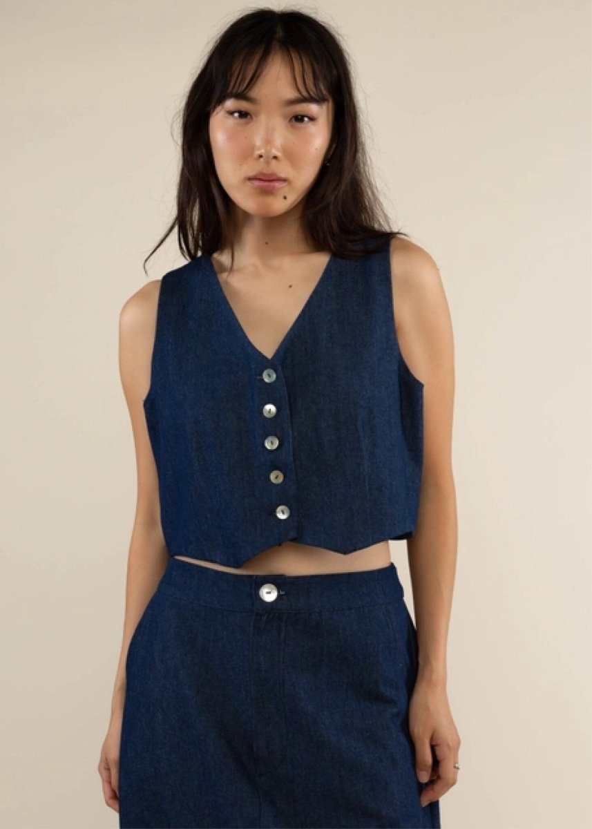 Gilet Laney Denim NLT Bleu Foncé - Ex - voto