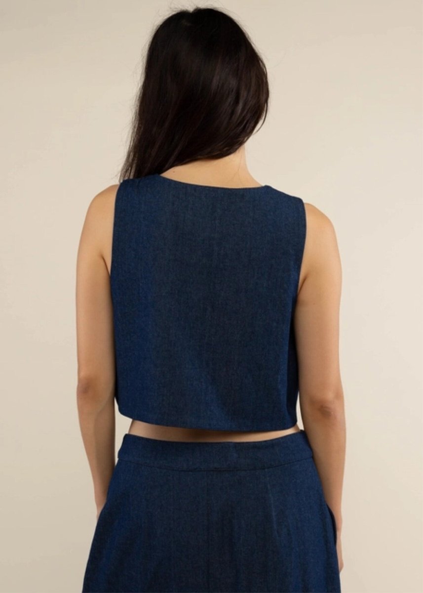 Gilet Laney Denim NLT Bleu Foncé - Ex - voto