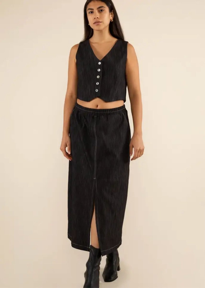 Gilet Laney Denim NLT Noir - Ex - voto