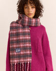 Grand Foulard Carreaux Magenta Damson Madder - Ex-voto
