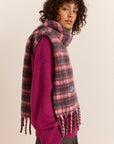 Grand Foulard Carreaux Magenta Damson Madder - Ex-voto