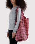 Grand Sac Réutilisable Baggu Azalea Pink Tartan - Ex-voto