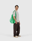Grand Sac Réutilisable Baggu Green Painted Stripe - Ex - voto