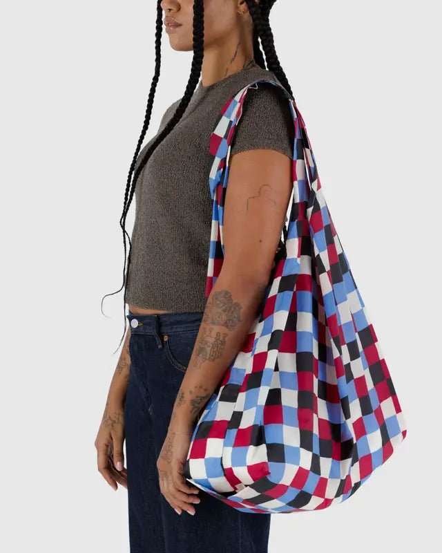 Grand Sac Réutilisable Baggu Painted Check - Ex - voto