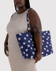 Grand Sac Tote Réversible Baggu Navy Polka Dot Mix - Ex-voto