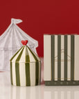 Grande Bougie Carnaval Vert: Feuilles de Tomate Zesty Lemons - Ex-voto