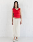Haut Kacey Rosette All Row Rouge - Ex - voto