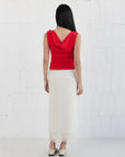 Haut Kacey Rosette All Row Rouge - Ex - voto