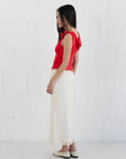 Haut Kacey Rosette All Row Rouge - Ex - voto