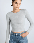 Haut Lua Pointelle Gris Damson Madder - Ex - voto