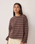 Haut Rayures Brunes Bailey All Row - Ex-voto
